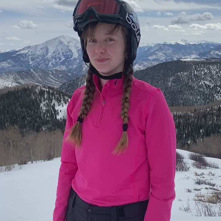 Hot Chillys Micro Elite Chamois Thermal Base Layers with Mountain in background