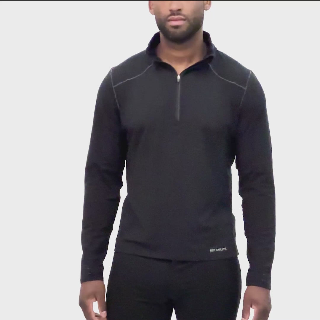 Hot Chillys Mens Clima Tek Zip T