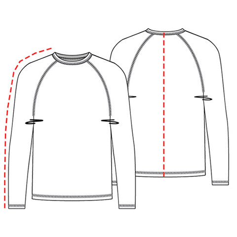 Mens Raglan Top Measure
