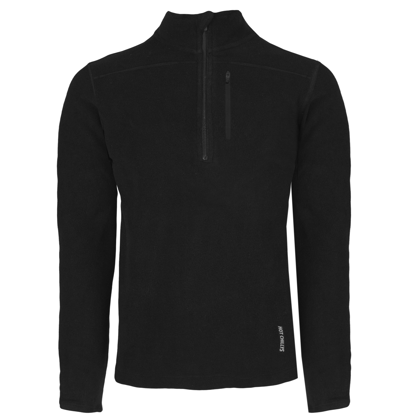 Men's La Montaña Fleece Zip T - Hot Chillys#color_black-black
