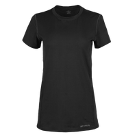 Hot Chillys black moisture wicking thermal tee women with short sleeves and crew neck