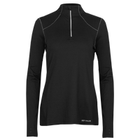 Hot Chillys women's thermal base layer in black with quarter zip and long sleeves
