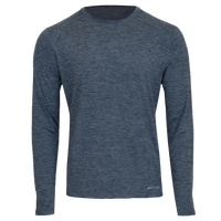 Hot Chillys men's thermal crewneck shirt in blue with long sleeves and lightweight fabric