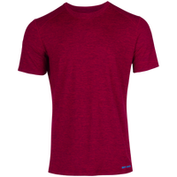 Hot Chillys red crewneck warm performance t-shirt for winter sports with short sleeves