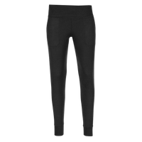 Hot Chillys women's black thermal joggers with high waistband and fitted cuffs