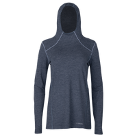 Hot Chillys women's thermal hoodie in dark gray with long sleeves and fitted hood