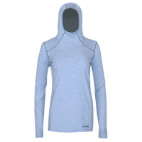 Hot Chillys women's thermal hoodie in light gray with fitted design and long sleeves for cold weather