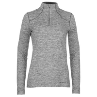 Hot Chillys women's thermal zip top in gray with a stylish half-zip design for warmth and comfort